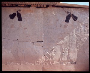 Vista de un relieve, siglo IX-VII a.C. de Assyrian