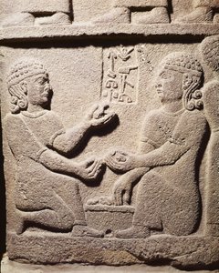 Relieve que representa al hijo del Rey Araras, de Carquemis, Turquía, Neo-Hitita de Assyrian School