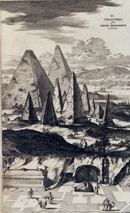 Pirámides de los Faraones Negros - en “Sphynx mystagoga” por Athanase Kircher