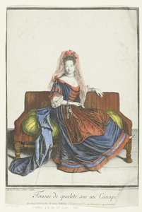 Mujer de calidad en un sofá (título sobre objeto) de Aubert and Cie. (possibly)