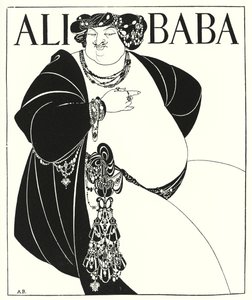 Diseño de portada para "Los Cuarenta Ladrones" (grabado) de Aubrey (after) Beardsley