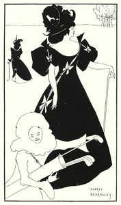 Diseño para una tarjeta de golf (grabado) de Aubrey (after) Beardsley