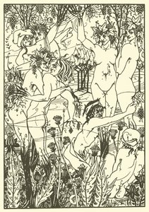 La trampa de la vendimia 1894 (litografía) de Aubrey (after) Beardsley