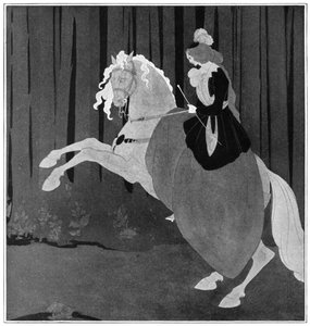 Una mujer sentada en un caballo encabritado, 1898 de Aubrey Beardsley