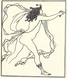 Apolo persiguiendo a Dafne, 1896 de Aubrey Beardsley