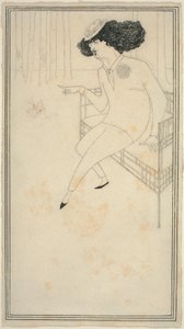 Caricatura de J.M. Whistler de Aubrey Beardsley