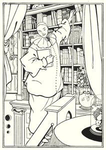 Diseño para la portada de "Pierrot" de Aubrey Beardsley