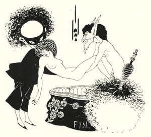Diseño para colofón de Aubrey Beardsley