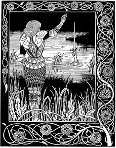 Excalibur siendo reclamado por la Dama del Lago, 1893