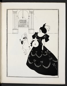 Ilustración que representa dos figuras de Aubrey Beardsley