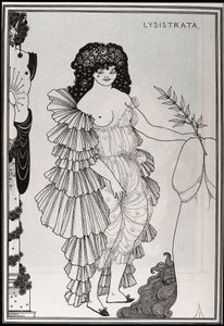 Lysistrate protege su sexo de Aubrey Beardsley