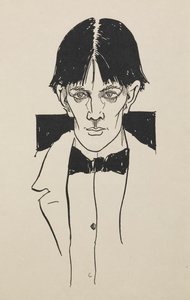 Retrato de un libro de cincuenta dibujos de Aubrey Beardsley
