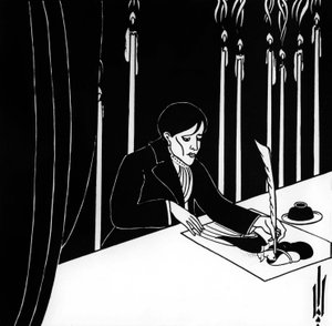 Autorretrato de Aubrey Vincent Beardsley (1872-1898) ilustrador y escritor inglés de Aubrey Beardsley