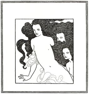 La comedia del oro del Rin, frontispicio 1872 de Aubrey Beardsley