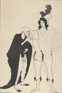 El examen del heraldo, para La Lisístrata de Aristófanes, ca. 1926 de Aubrey Beardsley