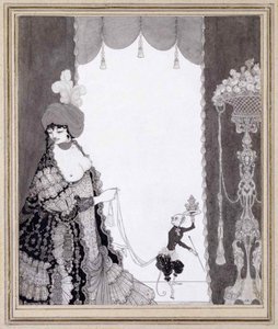 La dama con el mono de Aubrey Beardsley