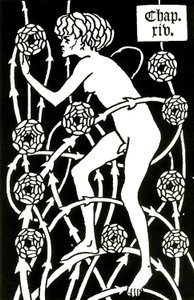 Hermafrodita entre las rosas de Le morte d