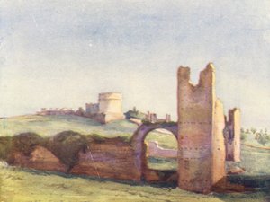 Roma: Circo de Majencio (litografía en color) de Aubrey Waterfield