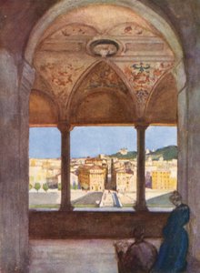 Roma: Desde la Logia de S. Angelo (litografía en color) de Aubrey Waterfield