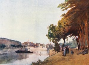 Roma: La Marmorata (litografía en color) de Aubrey Waterfield