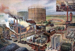 Planta de gas, c1880 (ilustración) de August (after) Dressel