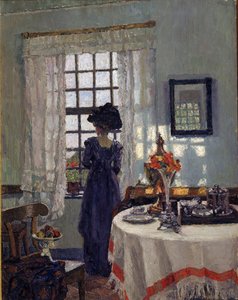 Mujer en la ventana de August Brandis von