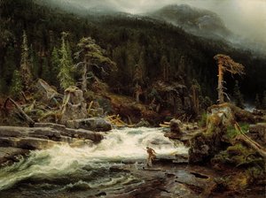 Cascada en Telemark de August Cappelen