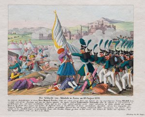 Guerra ruso-turca de 1828-1829 - el asalto de la fortaleza Akhaltsikhe (o castillo Rabat) (Georgia) de August Friedrich Andreas Campe