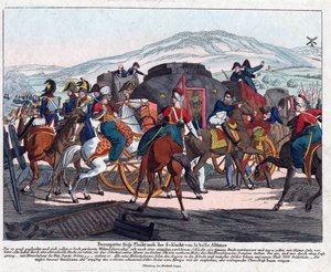La huida de Napoleón después de la Batalla de Waterloo (1815) de August Friedrich Andreas Campe