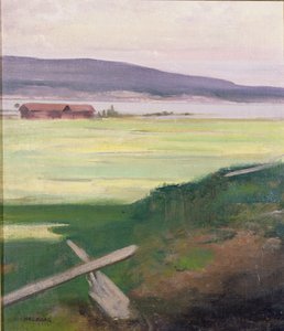 Paisaje con un estilo, Norrland, Suecia de August Hagborg