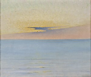 Mar al atardecer de August Hagborg
