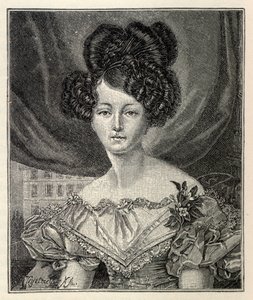 Augusta de Sajonia-Weimar-Eisenach como Princesa de Prusia de August Heinrich Ferdinand Tegetmeyer