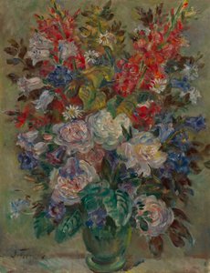 Bodegón de flores (óleo sobre lienzo)