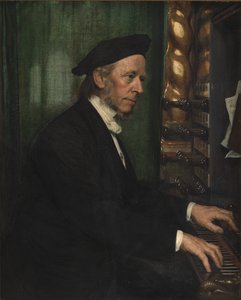 Organista de la catedral de Roskilde, profesor Hans Matthison-Hansen, suegro del artista