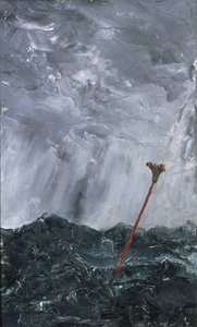 Mar tormentoso con boya de escoba, 1892 de August Johan Strindberg