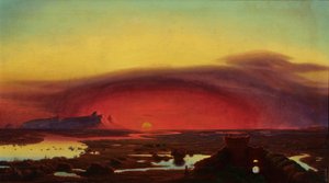 Las marismas pontinas al atardecer de August Kopisch
