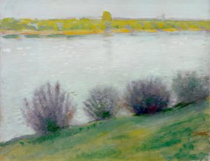 En el Rin cerca de Hersel de August Macke