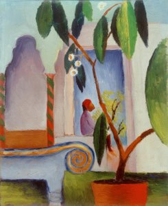 Café árabe (pequeño turco) de August Macke