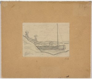 Descarga de una barcaza de August Macke