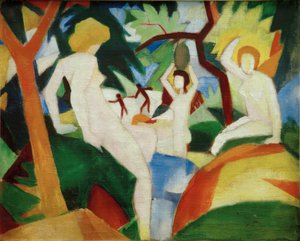 Mujeres bañándose de August Macke