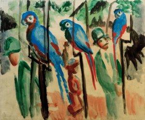 Con los loros de August Macke