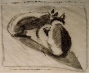 Los dos gatos del pintor Marc de August Macke