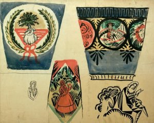 Tres jarrones de August Macke