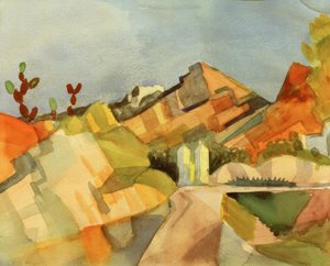 Paisaje rocoso de August Macke