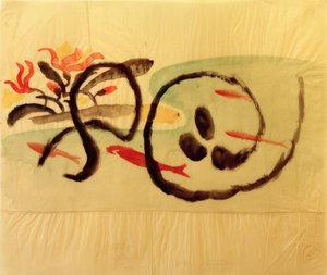 Patrón de peces, diseño para bordado de August Macke