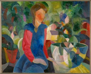 Niña con pecera de August Macke