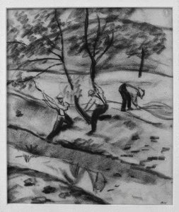 Leñadores en Kandern de August Macke