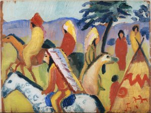 Indios a caballo de August Macke
