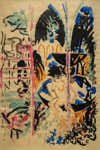 Chica en la fuente de August Macke