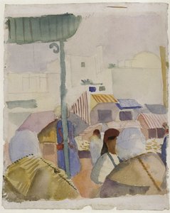 Mercado en Túnez II, 1914 de August Macke